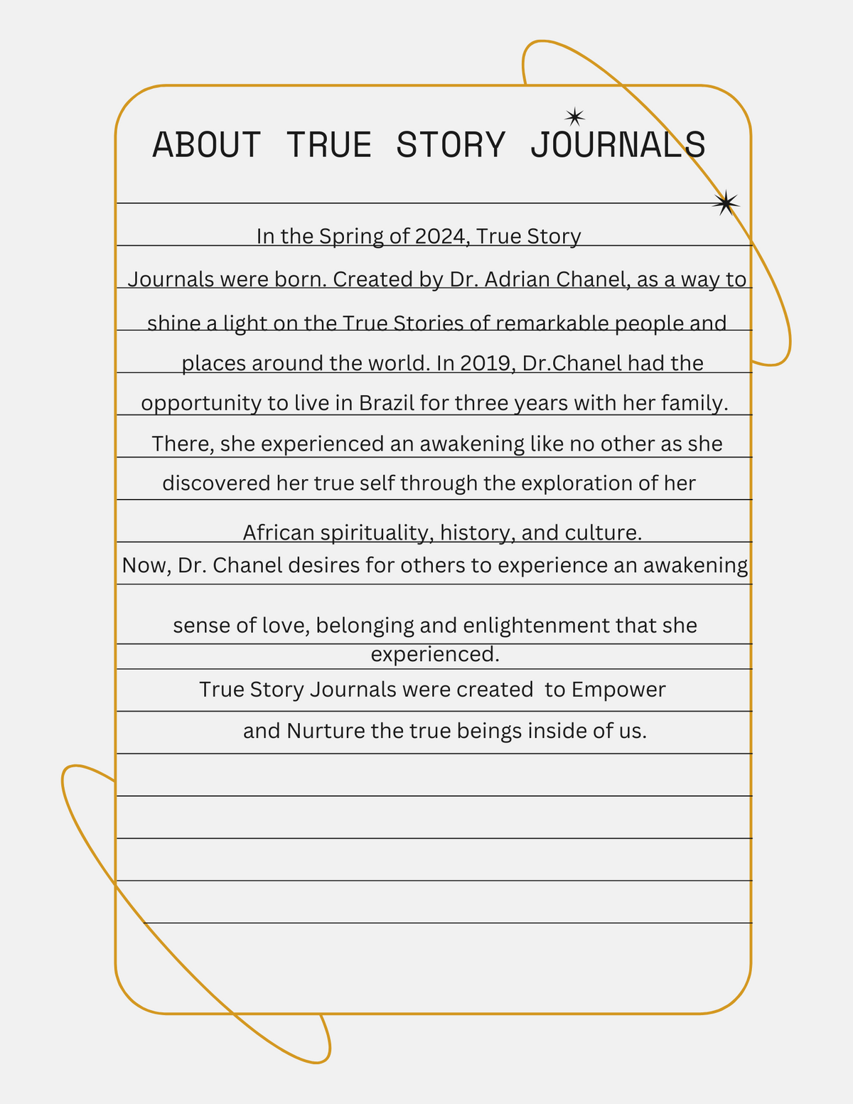 PRE-SALE - True Story Journal - Dr. Adrian Clifton